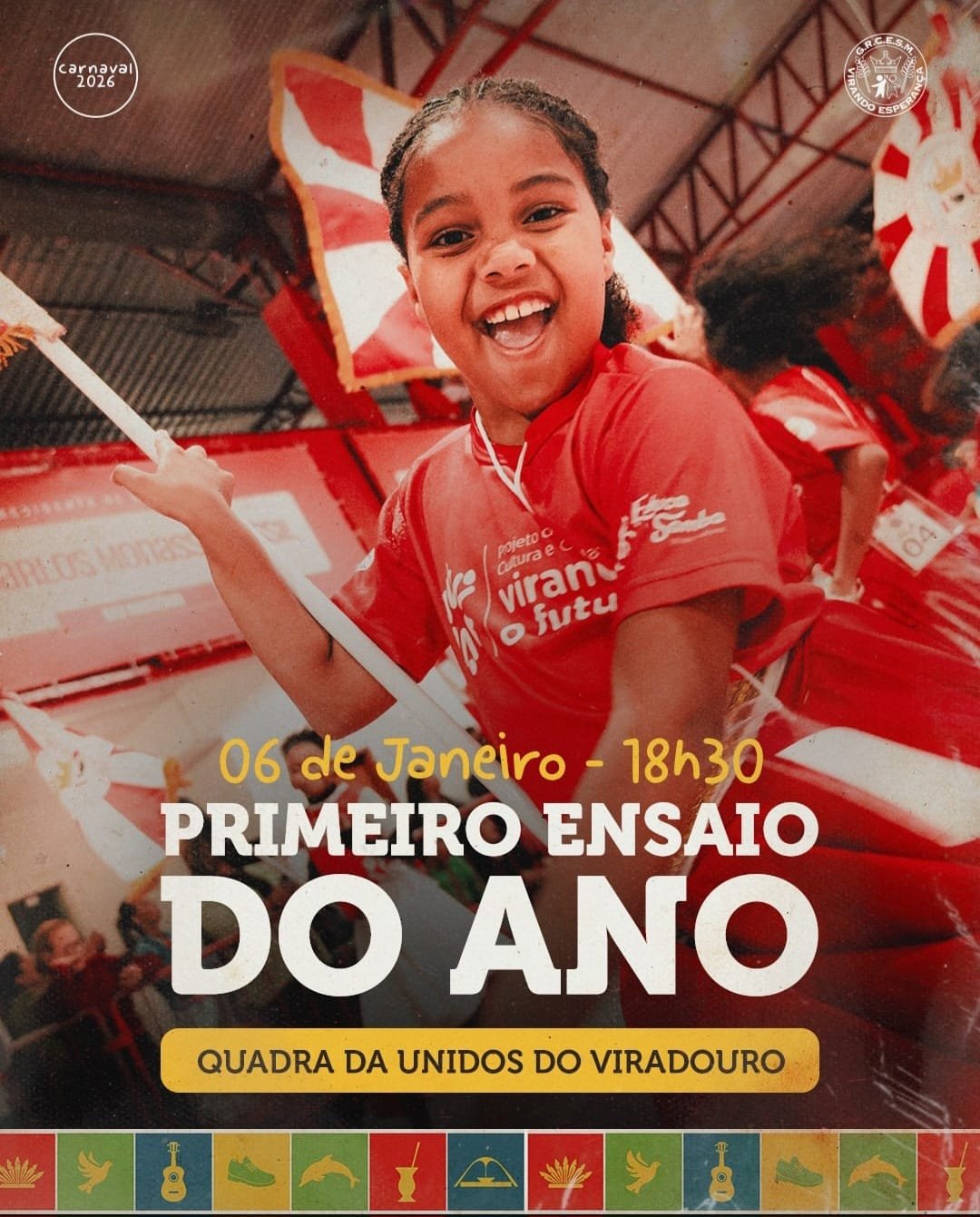 Inscrições para escola de samba mirim da Viradouro será na próxima terça, dia 06/01